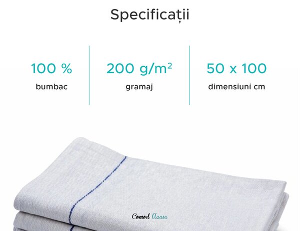 Prosop medical MEDI 50 x 100 cm, 100% bumbac