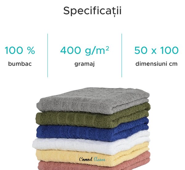 Prosop SOFT 50 x 100 cm albastru regal, 100% bumbac