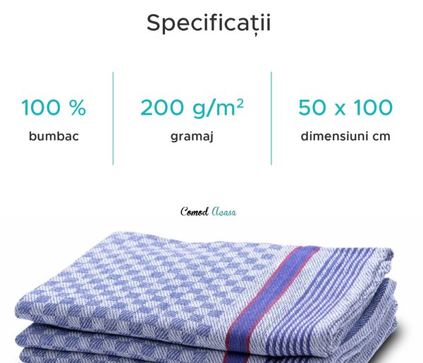 Prosop de lucru TOM 50 x 100 cm, 100% bumbac