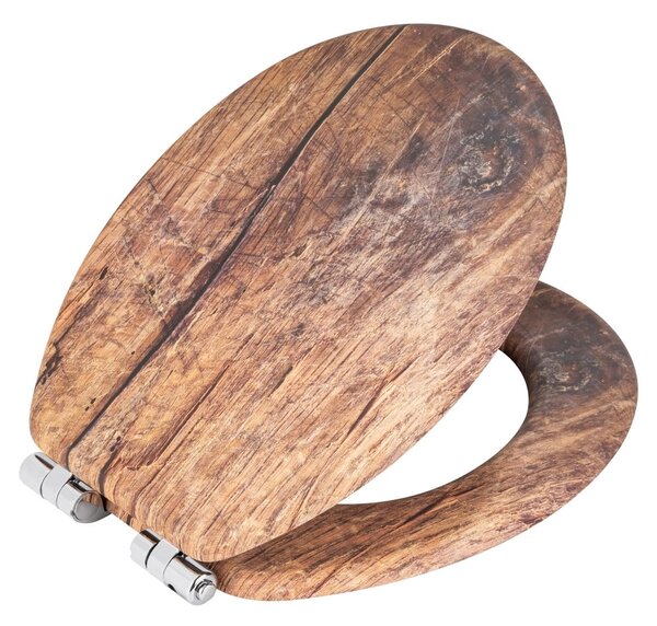 Capac WC 37 x 43 cm Easy-Close (cu închidere automată) Rustic – Wenko