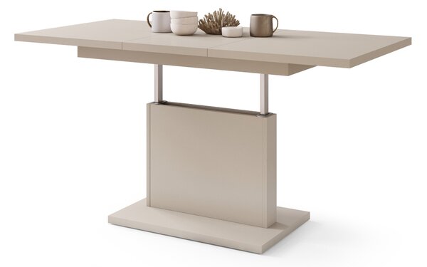 Mazzoni ASTON MINI Bej (Șampanie) - MĂSUȚĂ DE CAFEA MODERNĂ EXTENSIBILĂ REGLABILĂ PE ÎNĂLȚIME MASĂ TRANSFORMABILĂ
