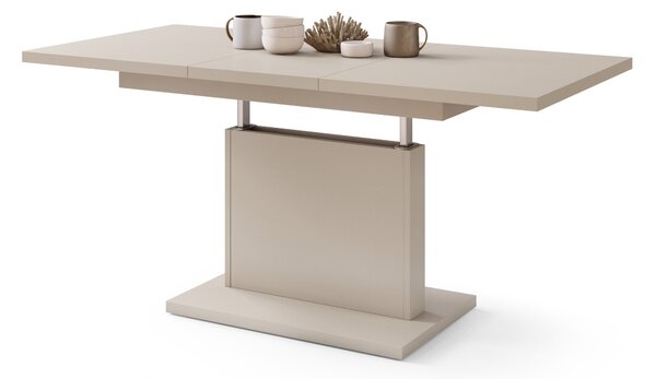 Mazzoni ASTON MINI Bej (Șampanie) - MĂSUȚĂ DE CAFEA MODERNĂ EXTENSIBILĂ REGLABILĂ PE ÎNĂLȚIME MASĂ TRANSFORMABILĂ