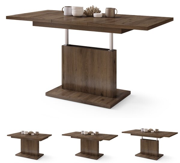 Mazzoni ASTON MINI Nuc Elegant - MĂSUȚĂ DE CAFEA MODERNĂ EXTENSIBILĂ REGLABILĂ PE ÎNĂLȚIME MASĂ TRANSFORMABILĂ