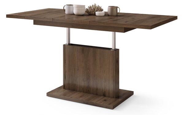 Mazzoni ASTON MINI Nuc Elegant - MĂSUȚĂ DE CAFEA MODERNĂ EXTENSIBILĂ REGLABILĂ PE ÎNĂLȚIME MASĂ TRANSFORMABILĂ