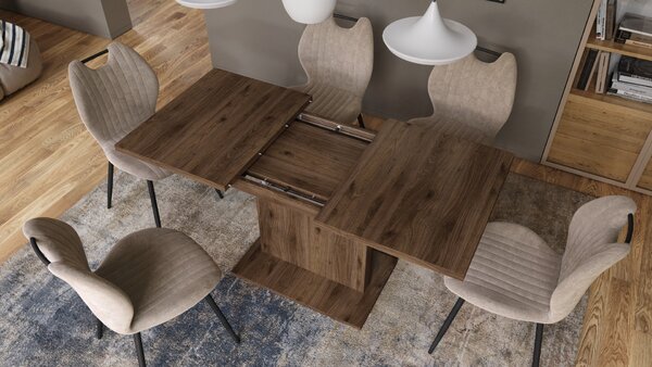 Mazzoni ASTON MINI Nuc Elegant - MĂSUȚĂ DE CAFEA MODERNĂ EXTENSIBILĂ REGLABILĂ PE ÎNĂLȚIME MASĂ TRANSFORMABILĂ