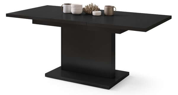 Mazzoni ASTON MINI Negru Mat - MĂSUȚĂ DE CAFEA MODERNĂ EXTENSIBILĂ REGLABILĂ PE ÎNĂLȚIME MASĂ TRANSFORMABILĂ