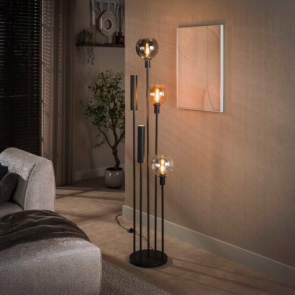 Zijlstra Lampadar Sfera Tricolore, multicolor, din sticlă, cu 5 becuri, Multicolor, Camera de zi / sufragerie, Sticlă, Scandinavă
