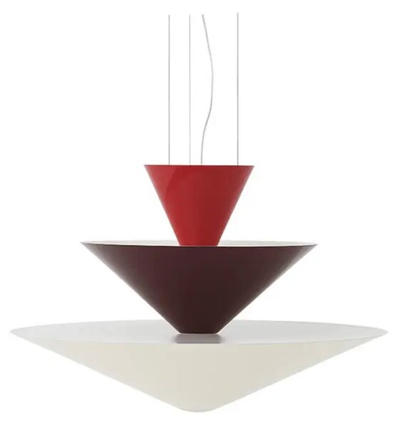 Gio LN14 Lustră Pendul Ø60 Vermilion Red/Întuneric Burgundy/Ecru White - &Tradit