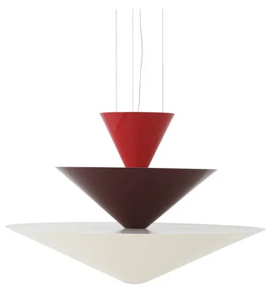 Gio LN15 Lustră Pendul Ø92 Vermilion Red/Întuneric Burgundy/Ecru White - &Tradit