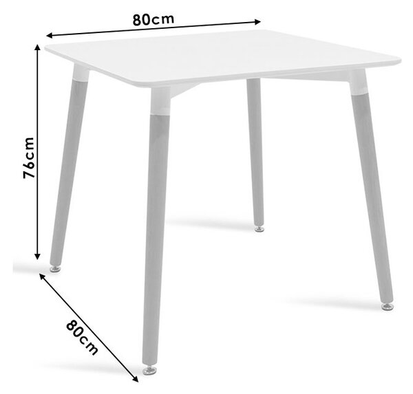 Set masa si scaune 3 buc Natali-Gaston Pako World Alb 80x80x76 cm