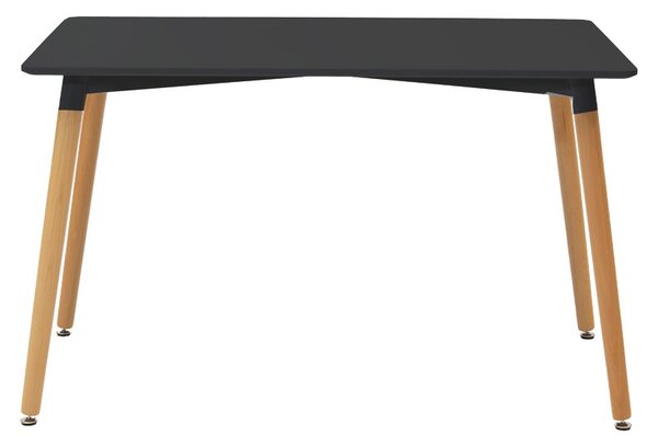 Set masa si scaune dining, 5 buc, Julita Natali, Gri, 120x80x76 cm