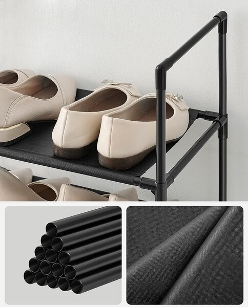 Pantofar, Songmics, Negru, 33x33x173 cm