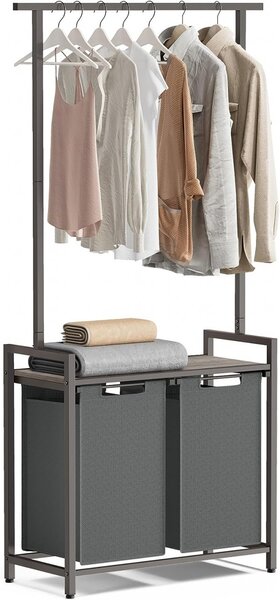 Cos de rufe, Vasagle, Maro-Negru, 73x33x175 cm