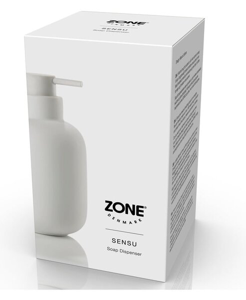 Dozator de săpun lichid alb din gresie ceramică 300 ml Sensu – Zone