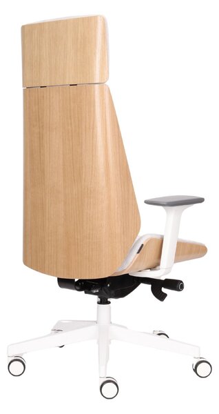 Scaun de birou Moon Wood HD White