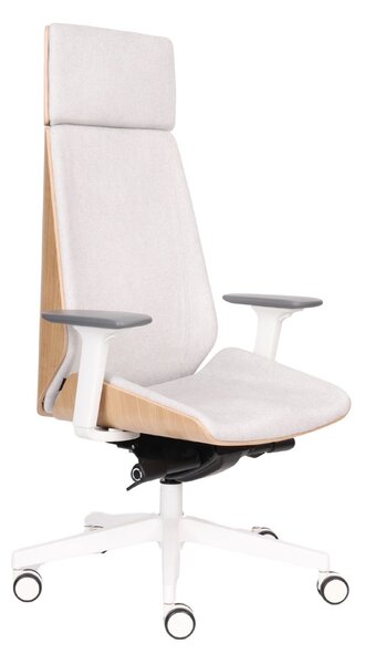 Scaun de birou Moon Wood HD White