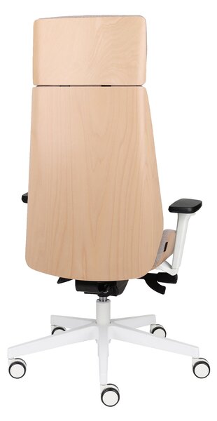 Scaun de birou Moon Wood HD White
