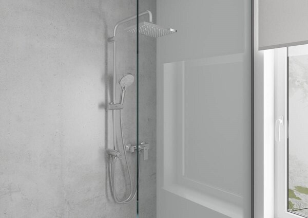 Hansgrohe Vernis Shape set de duș perete cu duș de ploaie crom 26282000