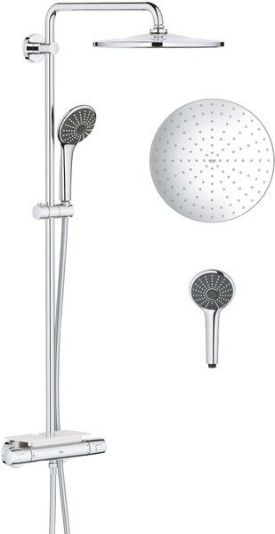 Grohe Vitalio Joy set de duș perete cu termostat cu duș de ploaie StarLight Chrome 26401001