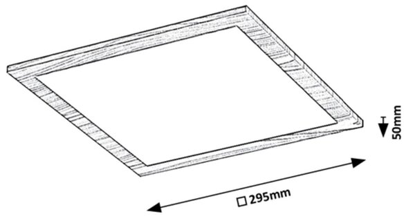 Rabalux Almond plafon 1x12 W alb-lemn 6907