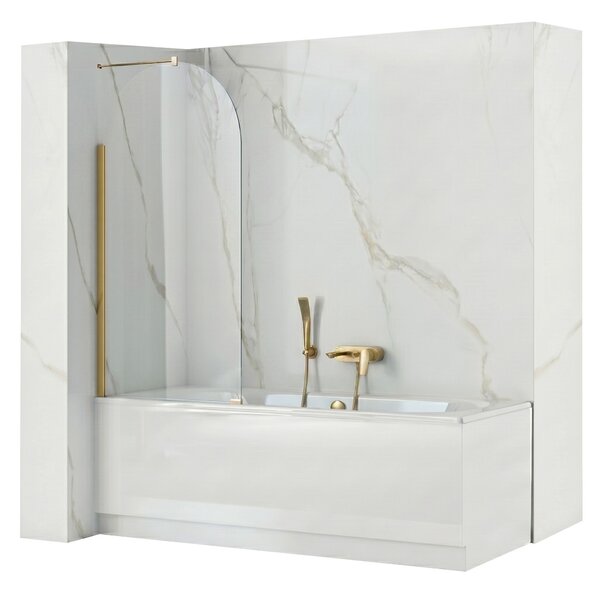 Paravan de baie Rea Travis Gold Brush 80