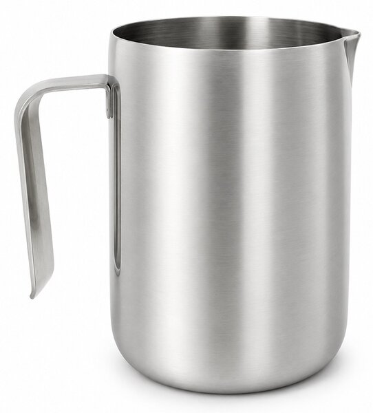 Cana inox pentru lapte cu maner ergonomic, recipient pentru lapte, cafea, cappuccino, spumare lapte, 750 ml