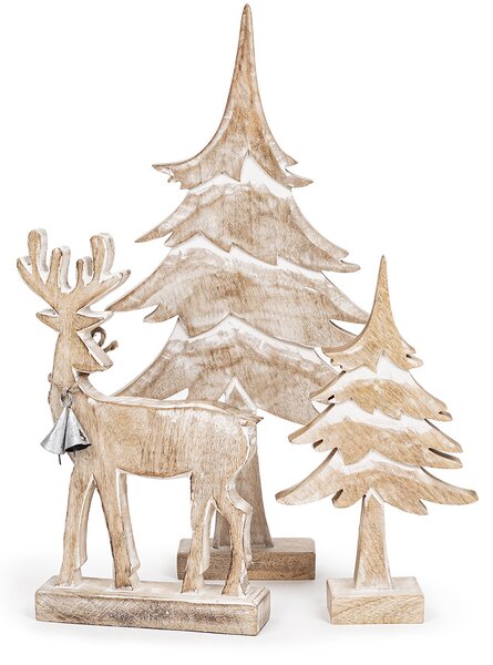 Decorațiune din lemn de mango 4Home Frozen Tree, 30 cm, S