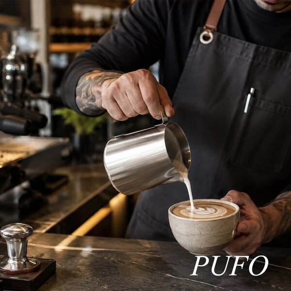 Cana inox pentru lapte cu maner ergonomic, recipient pentru lapte, cafea, cappuccino, spumare lapte, 750 ml