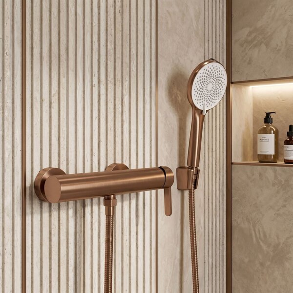 Baterie pentru cadă REA Ontario Side Brush Copper