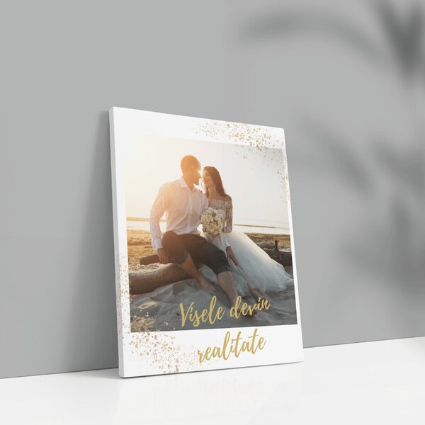 Tablou canvas personalizat (o poza + text)