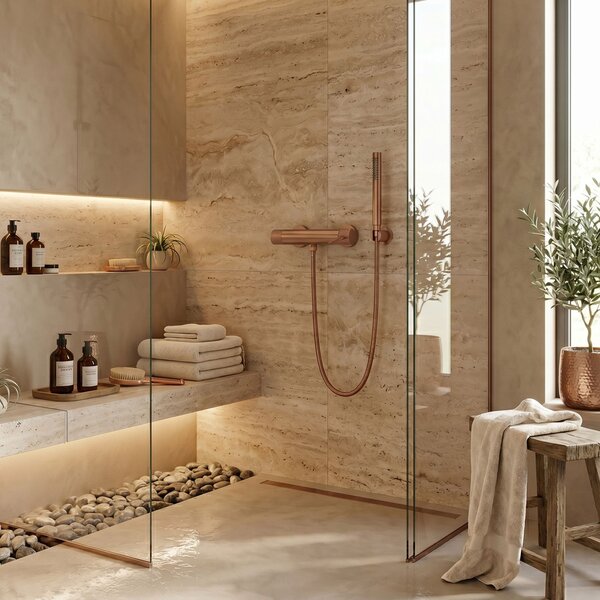 Baterie pentru cadă REA Venti Brush Copper