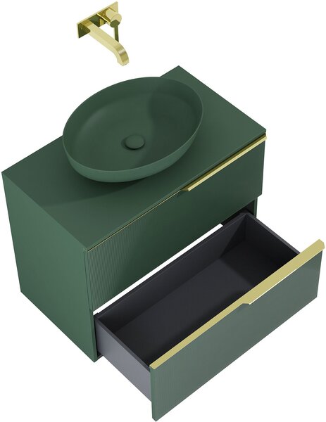 Elita Soho dulap 80x45.3x63.5 cm sub chiuveta pe perete verde RE010804047010