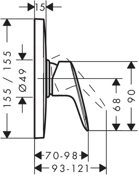 Hansgrohe Logis baterie de duș ascuns crom 71607000