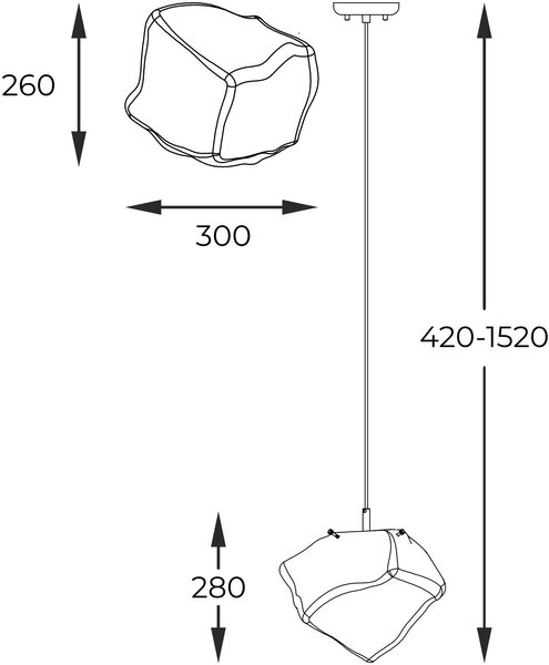 Zuma Line Rock lampă suspendată 1x40 W transparent-auriu P0488-01B-U8AC