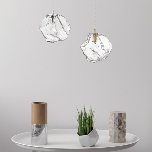 Zuma Line Rock lampă suspendată 1x40 W transparent-auriu P0488-01B-U8AC
