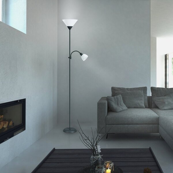 Rabalux Action lampă de podea 2x100 W alb-negru 4062