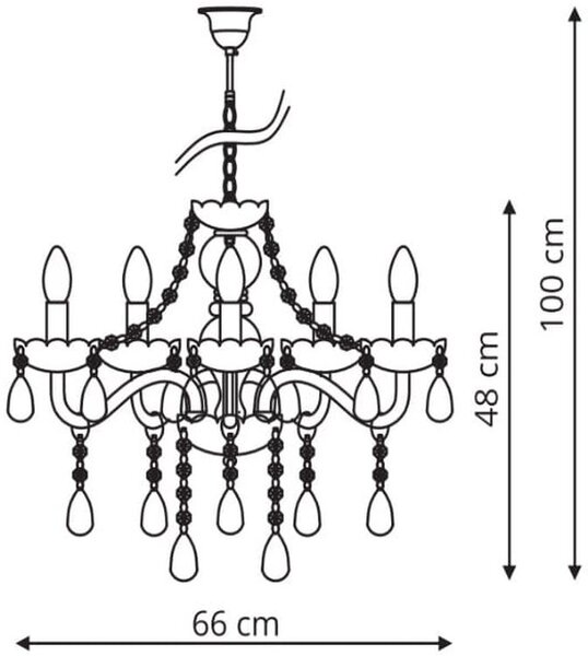 Light Prestige Cristallo lampă suspendată x60 W transparent LP-2940/8P