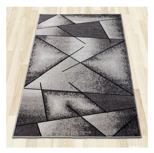 Covor Phoenix design geometric gri-negru 3016-244 Selectează mărime: 060 X 110