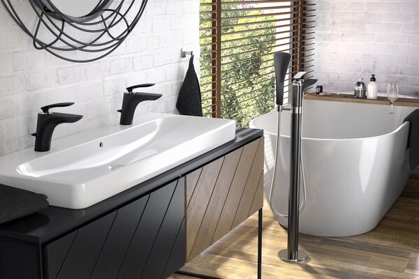 Kludi Balance baterie lavoar stativ negru 520238775