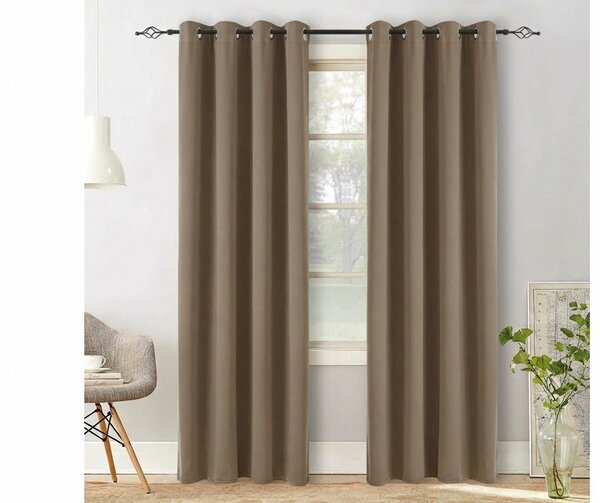 Draperie bej OXFORD 140x250 cm Agatat: Inele metalice