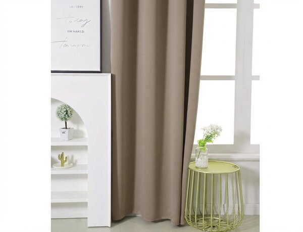 Draperie bej OXFORD 140x250 cm Agatat: Inele metalice