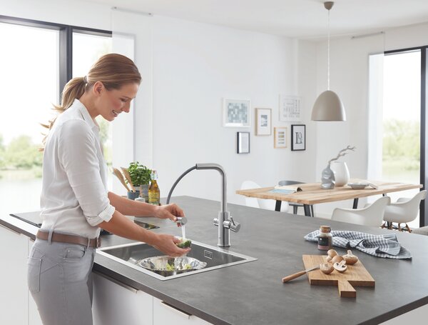 Grohe Blue baterie de bucatarie cu filtru pe picior SuperSteel 31539DC0