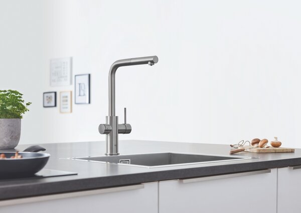 Grohe Blue baterie de bucatarie cu filtru pe picior SuperSteel 31539DC0