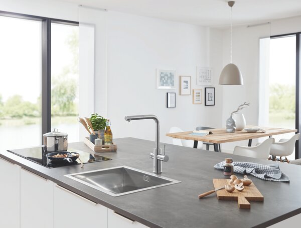 Grohe Blue baterie de bucatarie cu filtru pe picior SuperSteel 31539DC0