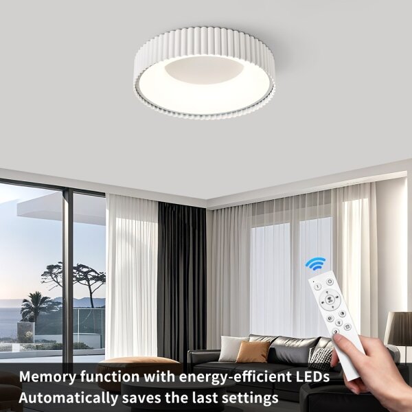 Brilagi - LED dimabil, plafonieră FALCON MODERN LED/30W/230V 40 cm alb + telecomandă