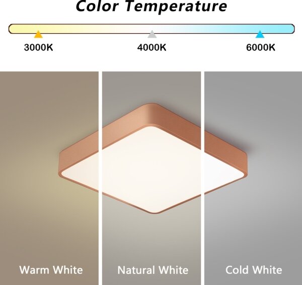 Brilagi - Plafonieră LED POOL LED/48W/230V 3000/4000/6000K 50x50 cm bronzată