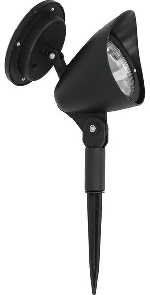 Lampă solară LED JOKER, 1,2 V, 100 mAh, 4000 K, 31,5 cm, IP44, neagră