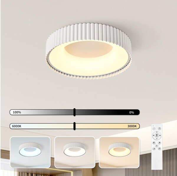 Brilagi - LED dimabil, plafonieră FALCON MODERN LED/30W/230V 40 cm alb + telecomandă