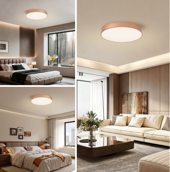 Brilagi - Plafonieră LED POOL, 60 W / 230 V, 3000/4000/6000K, diametru 50 cm, finisaj bronz