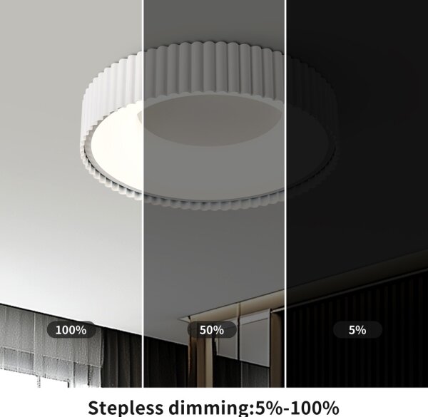 Brilagi - LED dimabil, plafonieră FALCON MODERN LED/30W/230V 40 cm alb + telecomandă